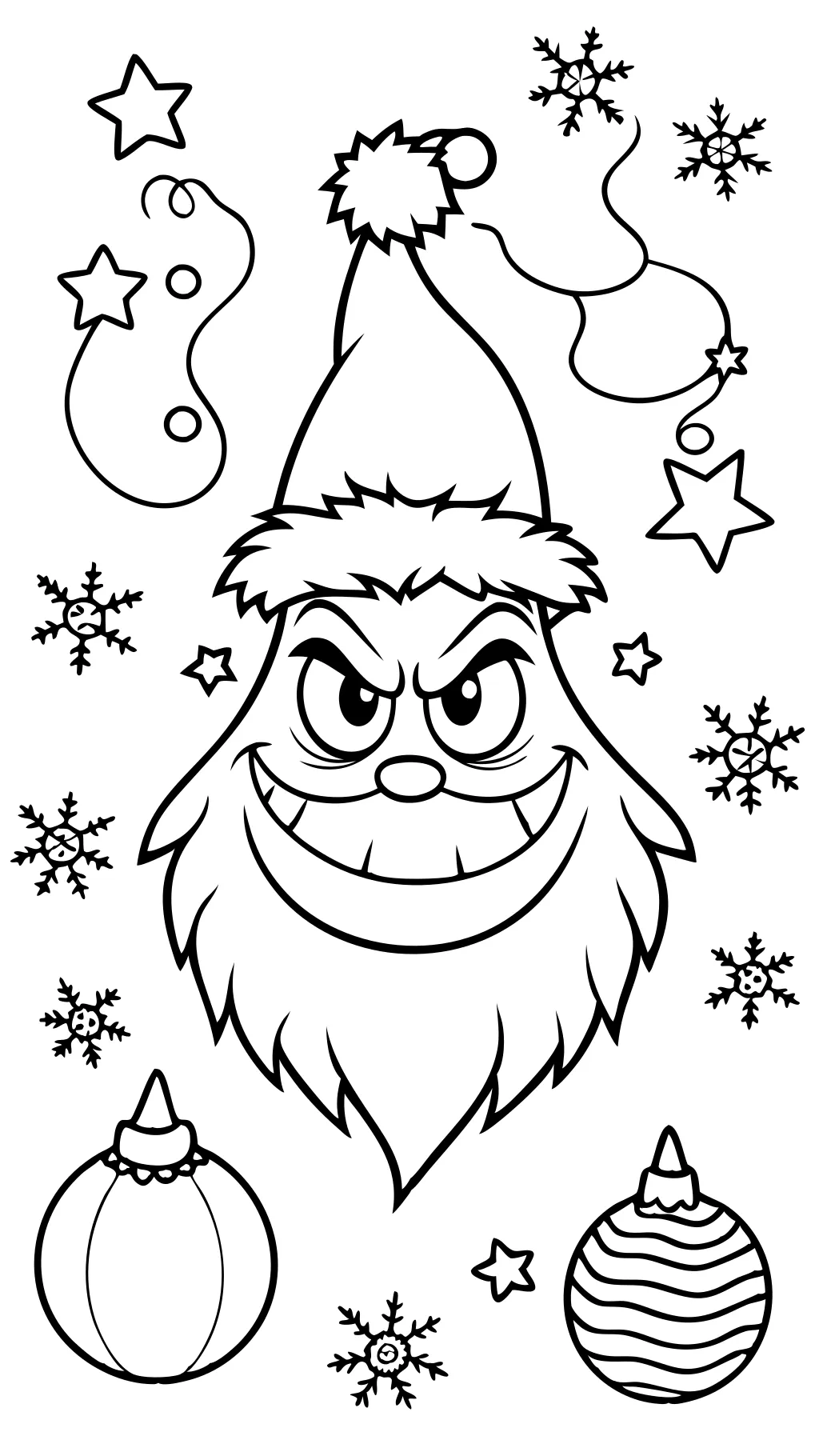 coloriage grinch gratuit imprimable